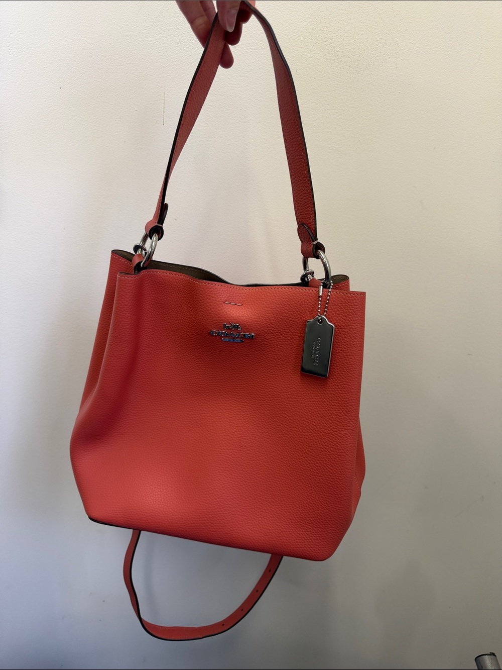 Coach Coral Leather Shoulder Bag